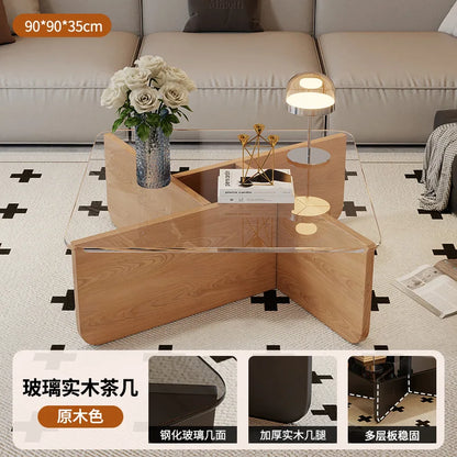 Aesthetic Coffee Table Elegant Design Glam Modern Side Table Space Premium Saving Vintage Sedentary Table Home Furniture