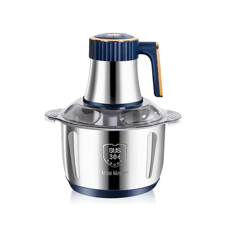 5L EU Electric Food Grinder Multifunctional Vegetable Chopper Blender Large Capacity Meat Mincer for Household Cooking