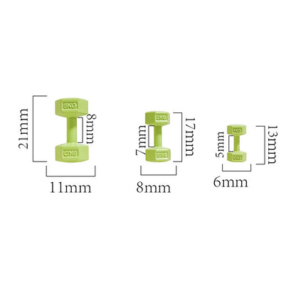 [JN] 1Pcs 1/12 Dollhouse Miniature Barbell Dumbbells Fitness Gym Mini Dumbbells Model Toys Weights Lifting Equipment Accessories