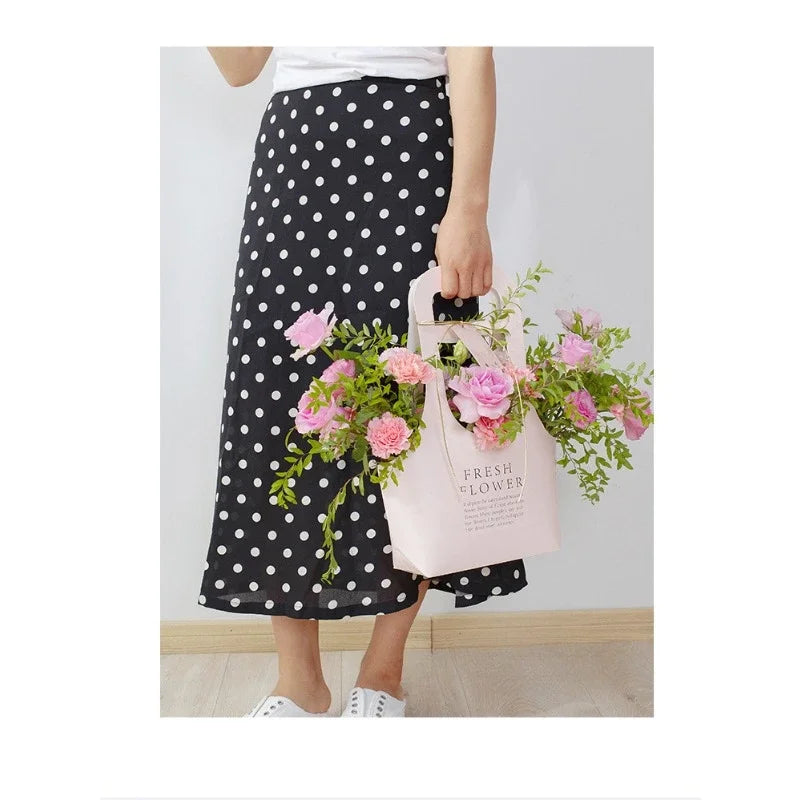 5PCS Holiday Letter Flower Tote Bag Kraft Material Briefcase Tote English Flower Shop Flower Gift Bags