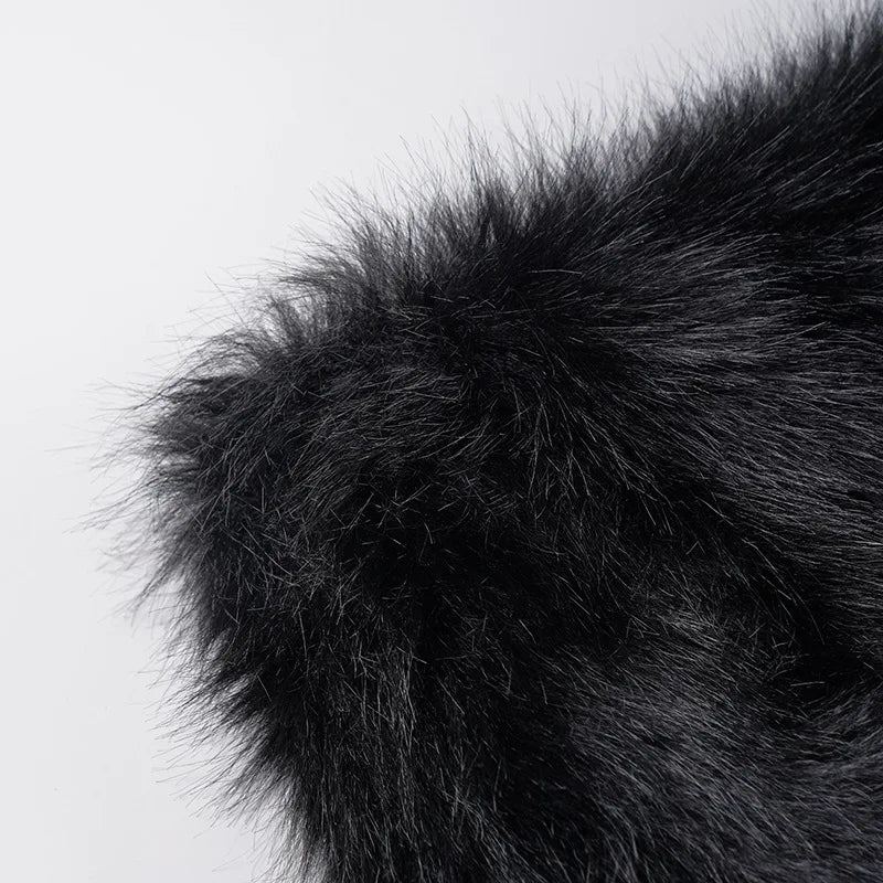 2025 Fall Winter Women Fashion Faux Fur Bodycon Mini Skirts All Matching Basic Casual Streetwear Bottoms Furry Skirt Clubwear