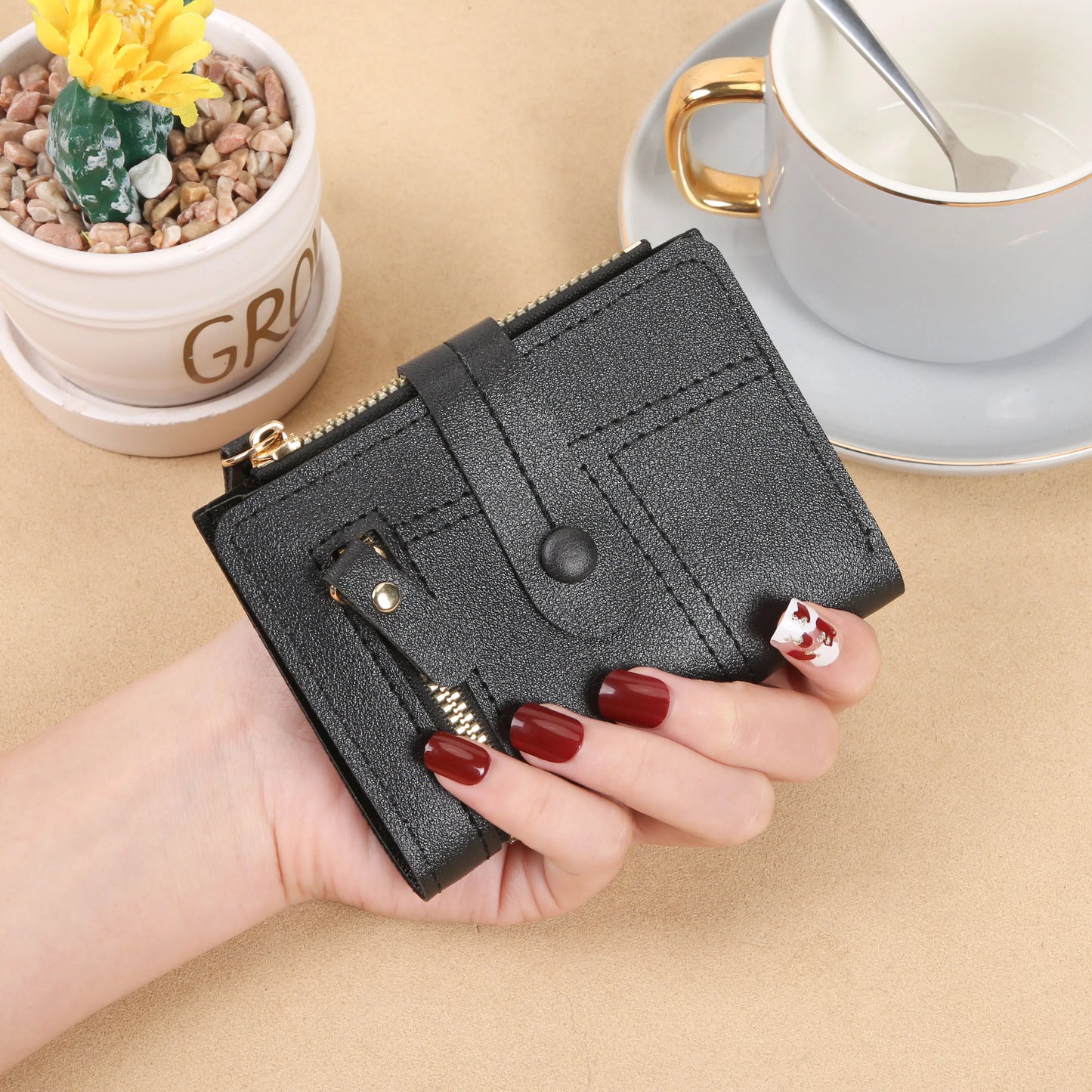 Ladies' wallet; short purse for women; high-end feeling cross-border multi-functional coin purse for women