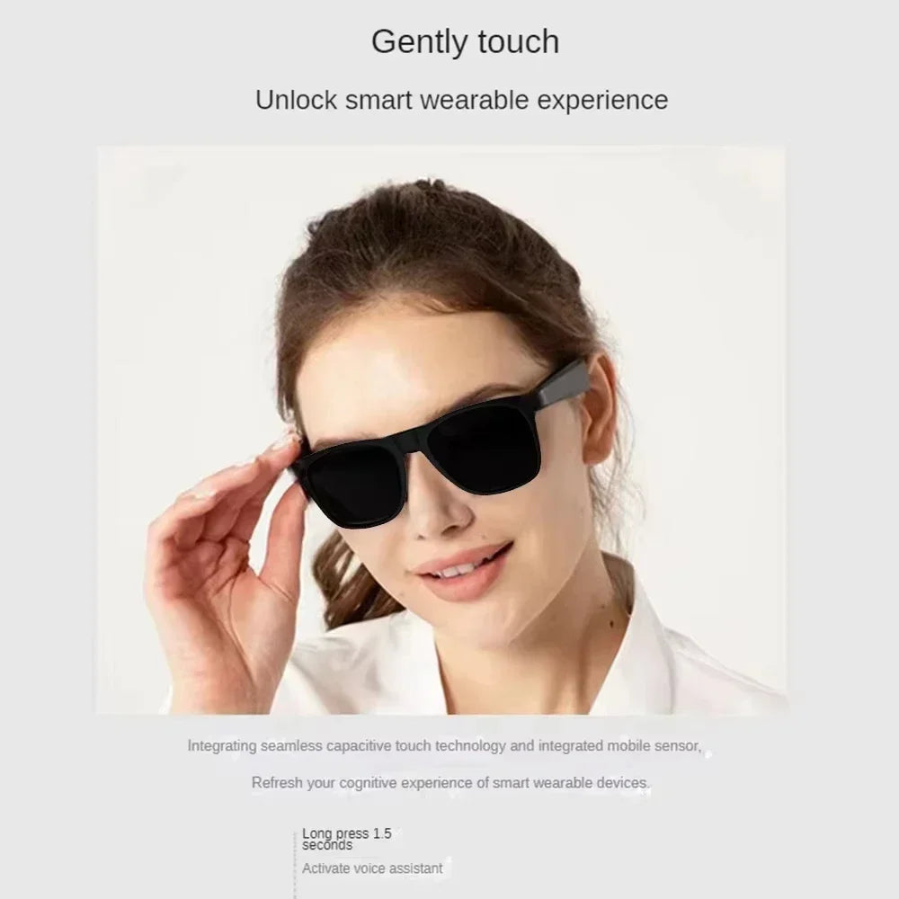 Lenovo 2026 New AI Remote Control Touch Smart Glasses 8K HD Camera Translator Voice Assistant Music Player Bluetooth Sunglasses