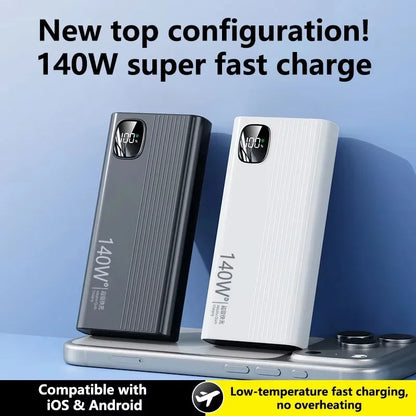 Lenovo 140W 500000mAh Power Bank Super Fast Charging Large Capacity Intelligent Digital Display Power Bank For IPhone For Xiaomi