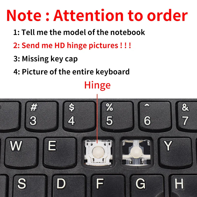 Replacement For DELL Laptop Keyboard Latitude 3340 3350 5480 5490 E3340 E7450 E5450 E7470 E5470 Keycaps Scissor Clip Hinge