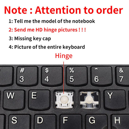 Replacement For DELL Laptop Keyboard Latitude 3340 3350 5480 5490 E3340 E7450 E5450 E7470 E5470 Keycaps Scissor Clip Hinge