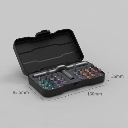 24-in-1 Magnetic Screwdriver Set, DIY Ratchet Driver Kit, Multi-Bit Portable Precision Repair Tool for Furniture, PC & Bicycle