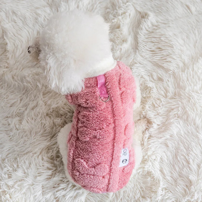 Pet Autumn and Winter Fleece Clothes Dog Cat Warm Coat Small Dogs Clothing Chihuahua Costumes