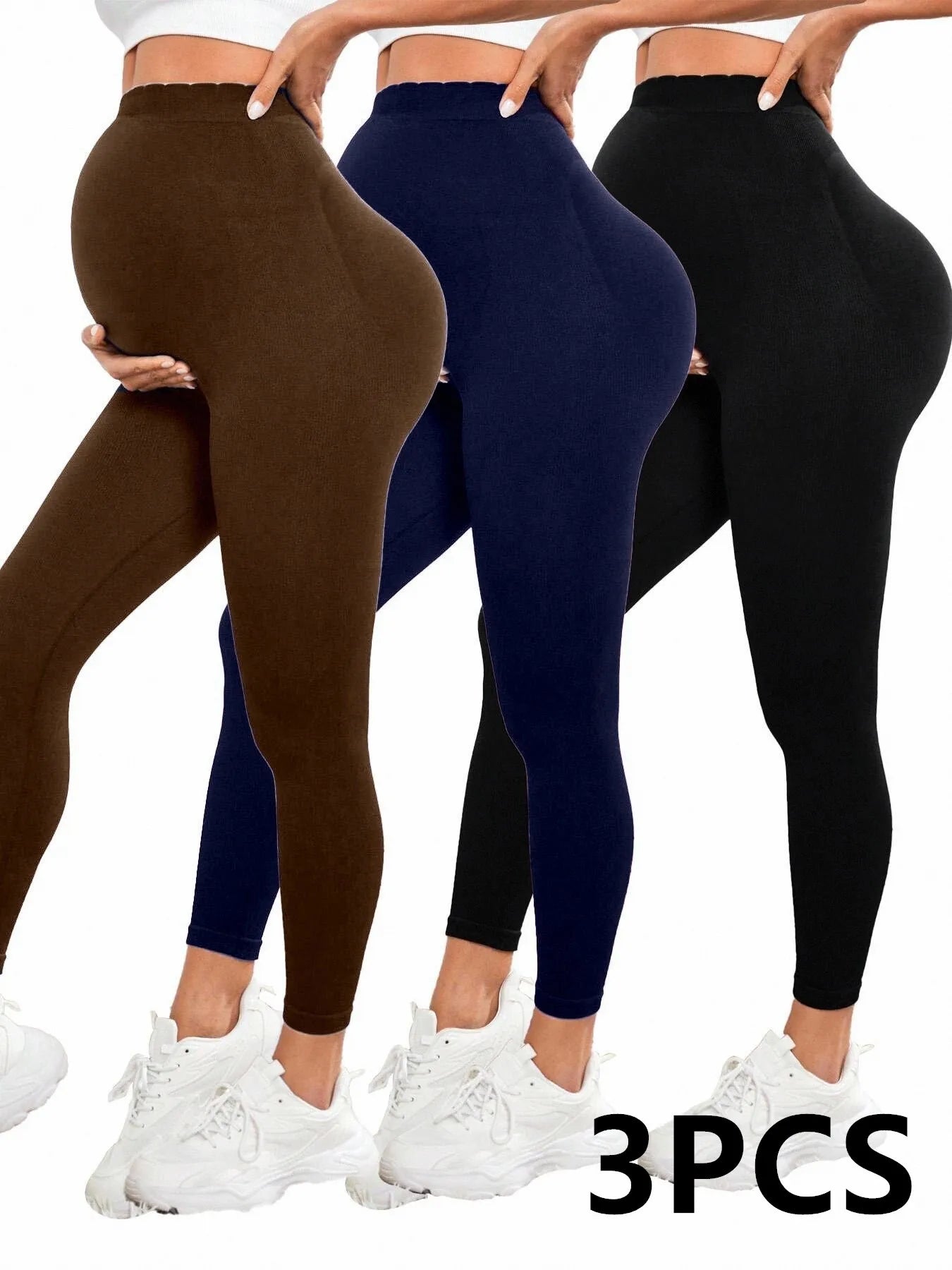 3pcs High Waist Maternity Leggings Skinny For Pregnant Women Belly Support Postpartum Leggins Body Shaper Fitness Trousers