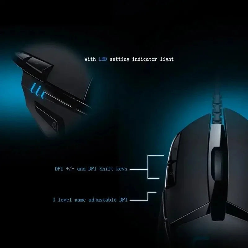 Logitech G402 Wired USB Gaming Mouse with Breathing Light 4000DPI for Mouse Gamer Competitive Gaming Mouse Logitech