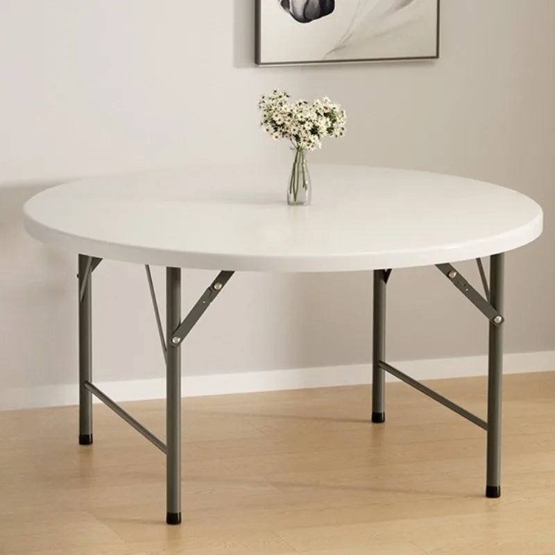 Folding Table Portable Dining Tables Elegant Simple Space Saves Round Table Economic Modern Plastic Foldable Tables Furniture