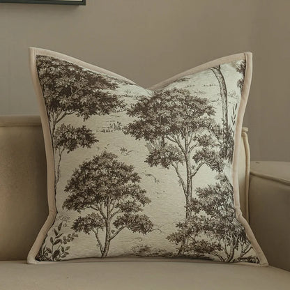 Premium Living Room Sofa Cushion Cover Chenille Texture Geometric Jacquard Pillowcase Modern High-End Pillow Covers Decorative