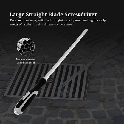 1/2 Pcs Extended Demolition Screwdriver 22.24 Inch Chrome Vanadium Steel Heavy Duty Slotted Screwdriver Set for Car Repair Tools