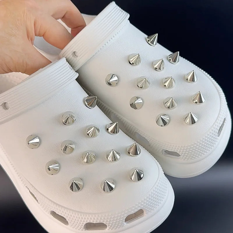 22PCS Shoe Charms Set Accessories Hole Shoe Buckle Punk Style Retro Collection DIY Summer Shoes Decorations