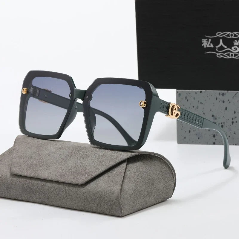 2025 New Sunglasses Women Large Frame Sun Glasses UV Protection Female Eyeglasses Ladies Gafas De Sol Mujer  Gafas De Sol Mujer