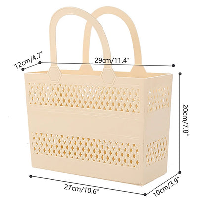 Shower Caddy Basket With Handles Portable Large Capacity Drainage Box Household Storage Basket For Camp Bathroom Beach Dorm Gym