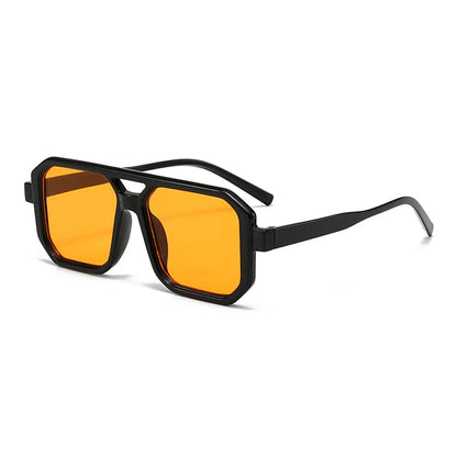 2PCS Retro Style Square fashion Men's Sunglasses Outdoor Sports Vacation Beach Summer Decorative Glasses