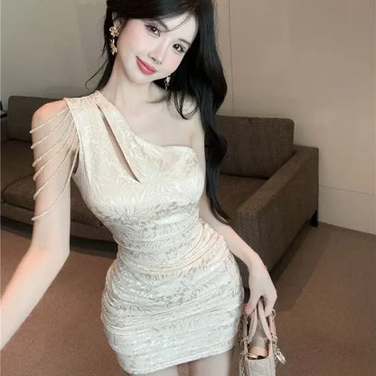 Sleeveless Dresses for Women Bodycon Short Corset Mini Prom Tight Evening Woman Dress Party Hot Sensual Sexy Beach Korean Style