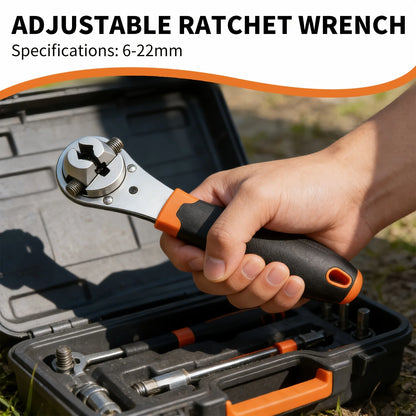 2.36-8.66 inch adjustable ratchet wrench, multi-function adjustable wrench, hand wrench tool