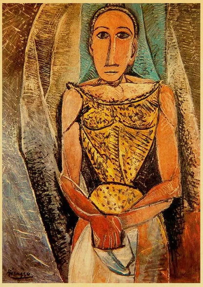 Abstract Painting Pablo Picasso Exhibition Kraft Paper Poster Art Prints Museum Modern Gallery Wall Picture Home Room Decor Gift