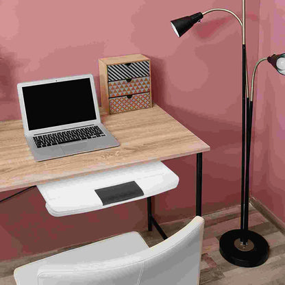 Black Keyboard Tray With Slide Track Computer Keyboard Holder Desk ganizer Under Desk Storage Tray Multi Purpose Storage Plate