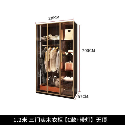 Store Clothes﻿ Comfortable For Room Home Corner Wardrobe Room Clothes Wooden Bedroom Cabinet Multifunctional Storage Furniture
