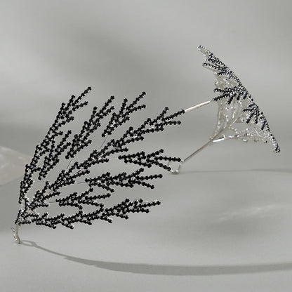 Bridal Hair Silver Handmade Hair Accessories Crystal Wedding Ladies Bling Rhinestone Crown Girls Headpiece Jewelry For Women