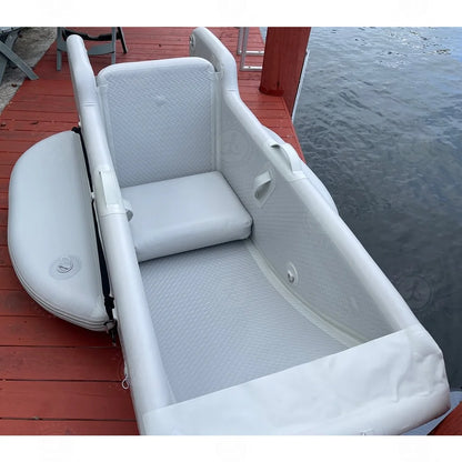 Inflatable Kart Boat Portable Inflatable Fishing Boat Watercraft With Engine Water Floating Entertainment