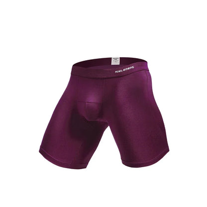 Men's sports extended leg underwear Modal boxers running anti-wear leg quick dry long boxer shorts