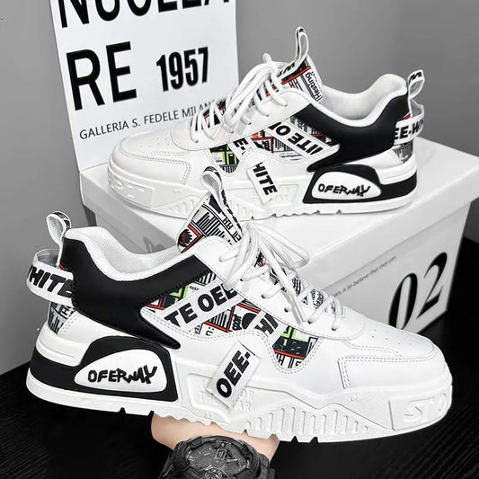 Casual Fashion Leather Sneakers New Skateboard Men Shoes Outdoor Running Sports Shoes Hiking Tennis Platform Luxury Footwear New