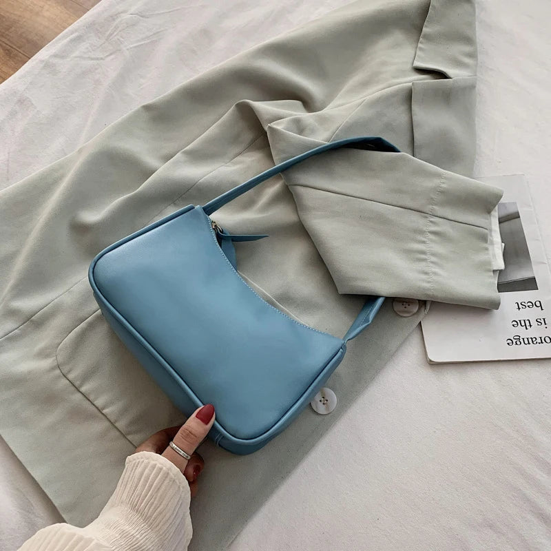 Women Underarm Bag Fashion PU Leather Crossbody Bag Trend Handbag Girl Small Shoulder Bags