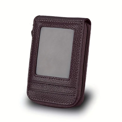 Women's Credit Card Wallet Multi Card Case Wallet with ID Window Zipper Card Cases Holder for Women Business Multifunction Purse