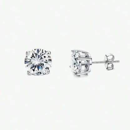 4-Piece Fashionable Micro-Inlaid Cubic Zirconia Women'S Stud Earrings, Gift For Festival
