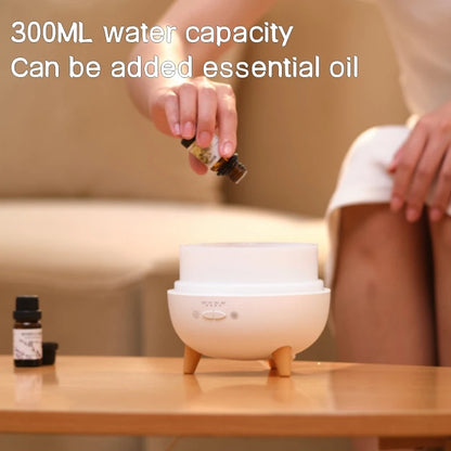 Elektrischer Aroma-Luftbefeuchter (300 ml) mit Fernbedienung, Ultraschall-Nebel und Nachtlicht