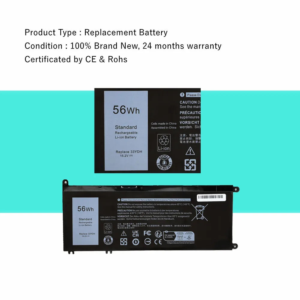 33YDH Laptop Battery For Dell Inspiron 15 7577 7588 17 7000 7773 7778 7779 7786 G3 15 3579 (G3579) G7 15 7588(G7588)