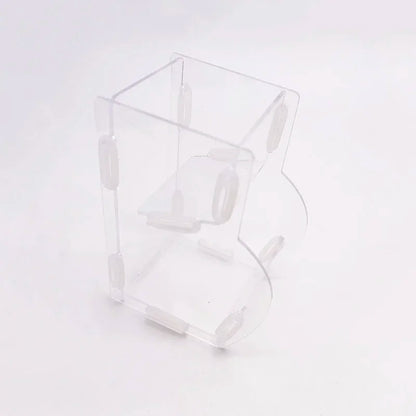 Automatic Acrylic Hamster Small Pets Food Feeding Bowl Plastic Rat Pet Dispenser Feeder Cage Food Bottle Pet Products Large