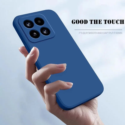 New Square Silicone Phone Case for Xiaomi 17 Pro Max Mi 13 14 15 13T 14T 15T Pro Built-in Fluff Shockproof Protect Soft Cover