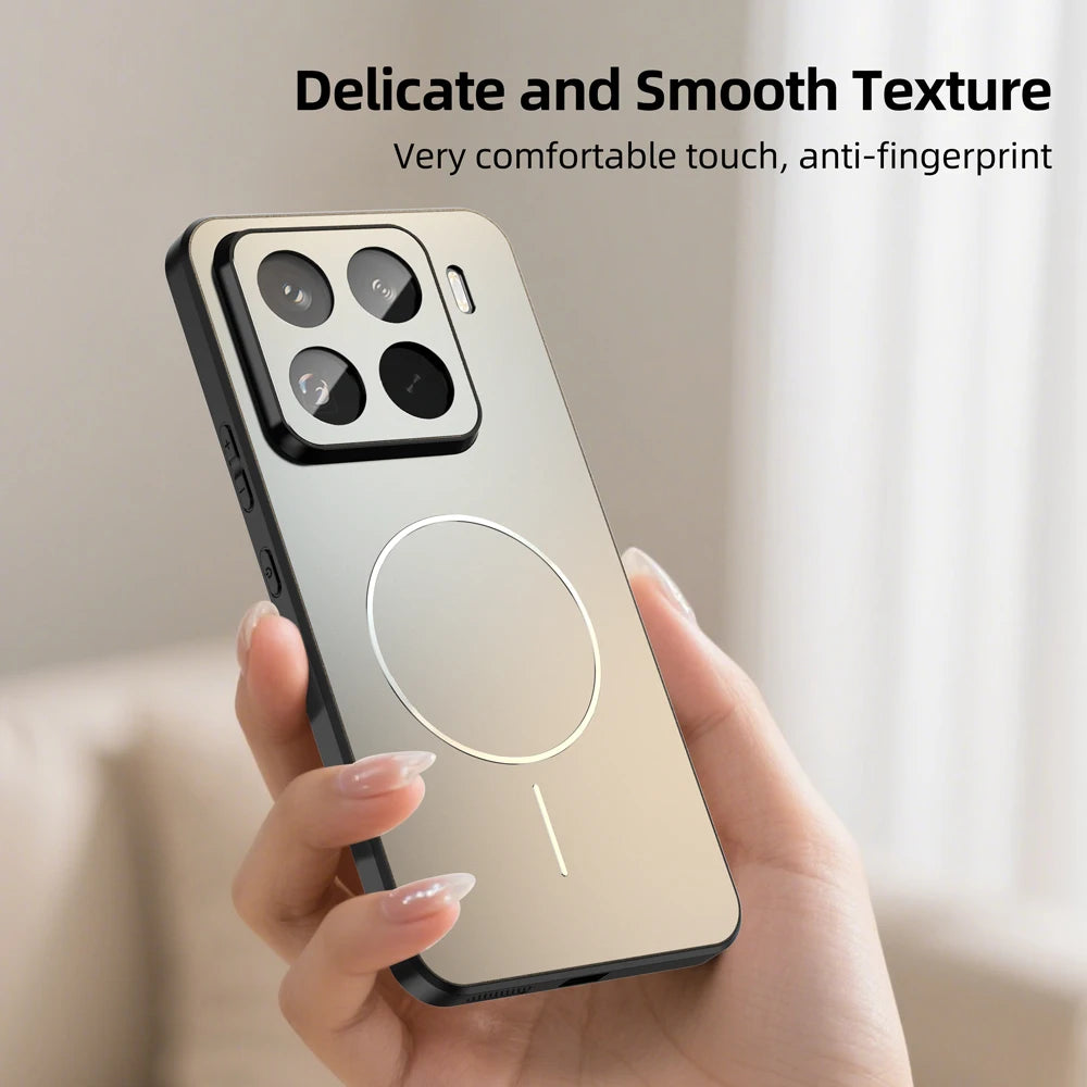 Luxury Magnetic Wireless Charging Case For XiaoMI 17 17Pro Max 15 15T 14T 14 POCO F7 F8 Pro Ultra Anti-Shock Protect Matte Cover