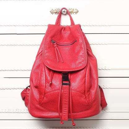 Backpack; 2025 New Backpack; Vintage Backpack; Portable Shoulder Bag; Pu Leather Backpack; Travel Backpack