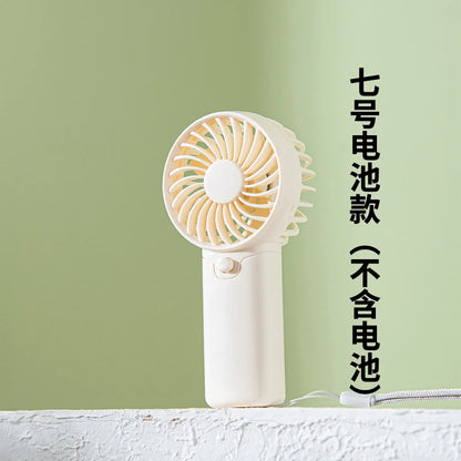 Portable Hand Fan Compact Size Lightweight Powerful Wind Student Daily Carry Camping Personal Cooling Device