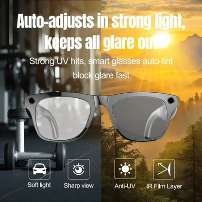 Lenovo 100MP Camera 8K HD Smart Glasses Chat GPT 260mAh Battery Bluetooth Call Voice Assistant Control Smart Glasses for Men