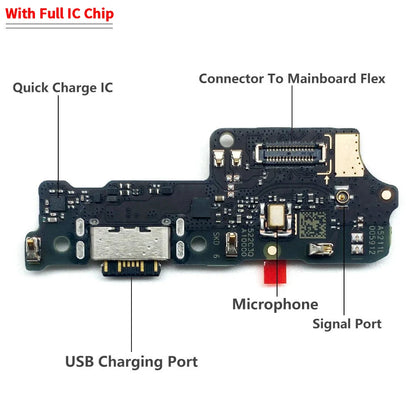 USB Dock Connector Charging Port Flex Cable For Xiaomi Redmi 10c Charger Board With Mic Module