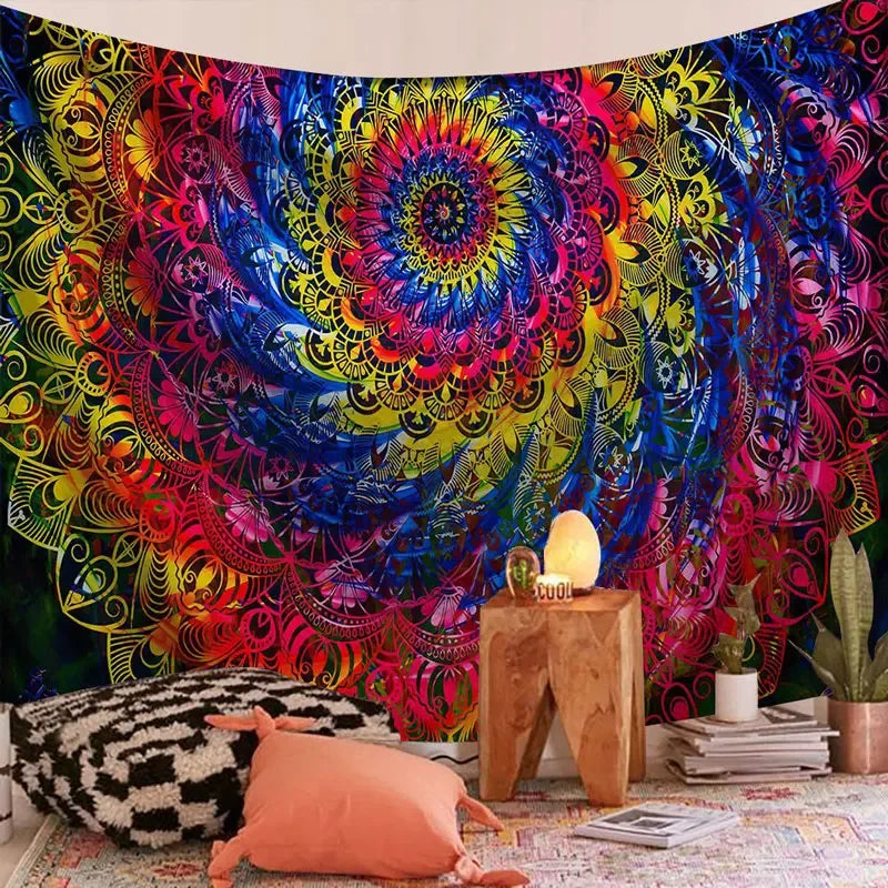 Mandala Bohemian Yoga Mat Beach Towel Shawl Blanket Indian Wall Hanging Tapestry Bohemian Mandala Tapisserie Decoration Mural