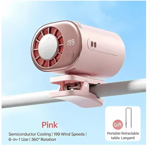 Portable Semiconductor Air Cooler, Umbrella Hanging Clip Fan, Handheld Mini Desktop Fan, High-Speed Electric Fan, Car Mounted