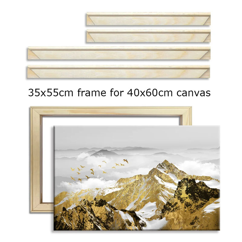 35x55cm Wood Frame For 40x60cm Canvas Oil Painting Picture Nature DIY Frame For Diamond Painting Picture Wall Art Decor
