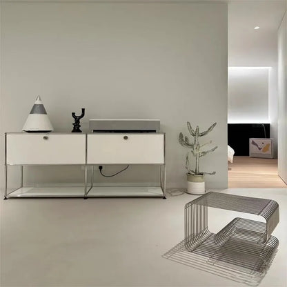 Nordic Minimalist Modern Side Table, Living Room Sofa Corner Table, Geometric Coffee Table, Artistic Portable Coffee Table, Side Table, Italian Minimalist Home Sofa Side Table, Corner Table