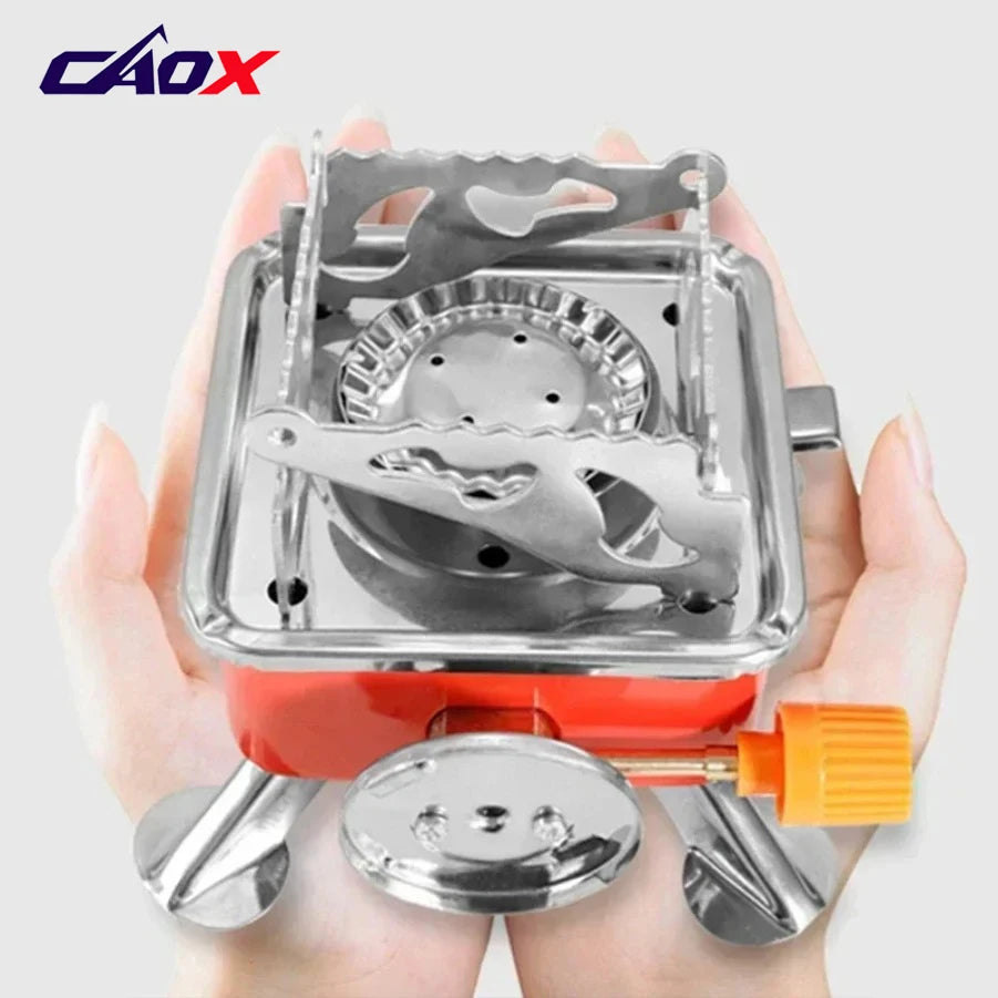 Portable Burner Camping Foldable Windproof Outdoor Gas Tank Stove for Backpacking Camping Hiking Picnic Camping Burner BBQ Grill