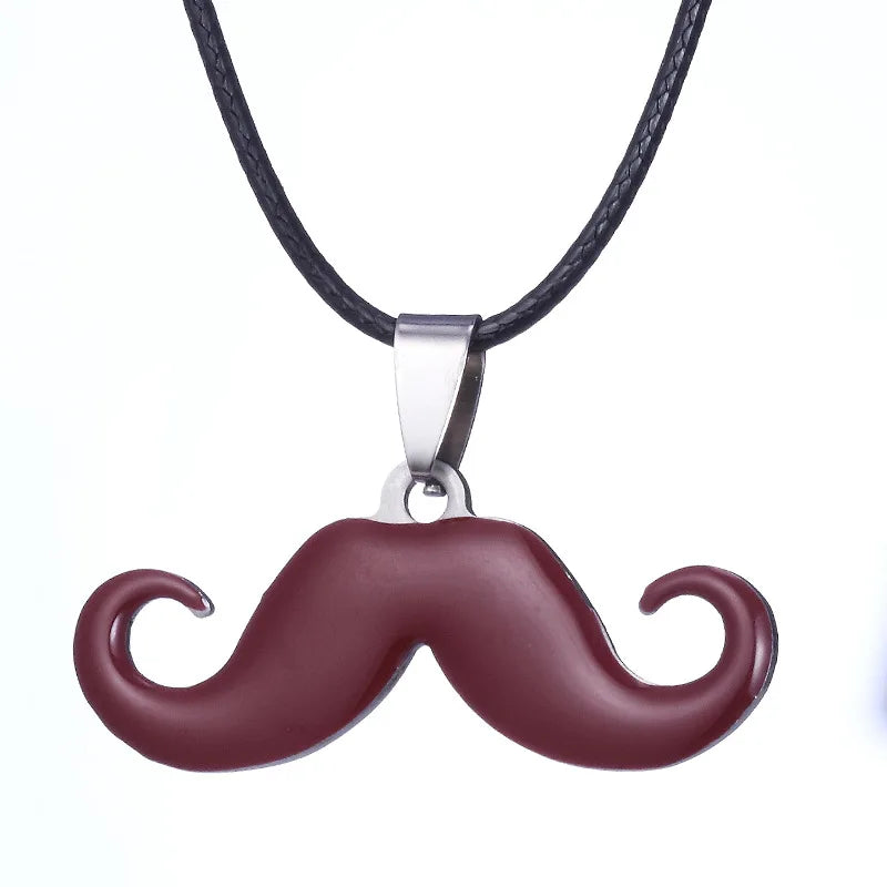 Hot Sale Stainless Steel Cute Classic Beard Pendant Necklace for Women Fashion Accessories Y2K Jewelry Party Gift Daily Wear
