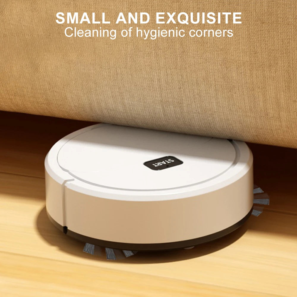 Robot aspirateur balai entièrement automatique, lave-sol, mini nettoyeur pour la maison, Lazybones, balai intelligent 3 en 1