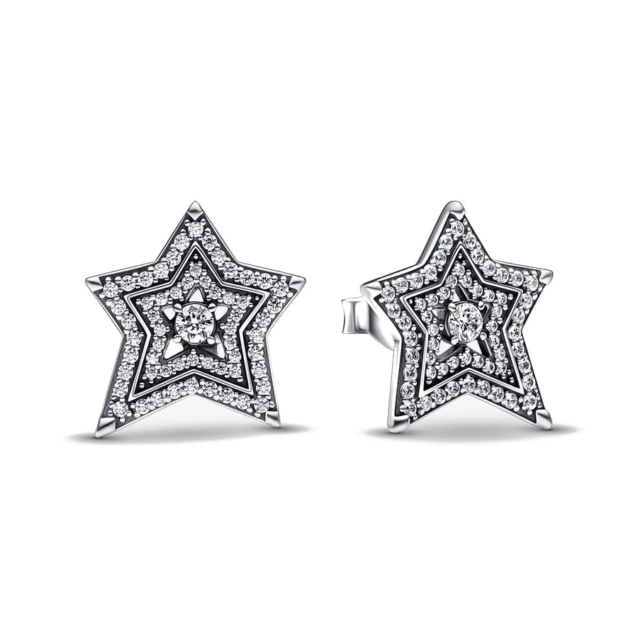 White series New Women's earrings Blue Square Sparkle Halo Stud For Women Tiki Jewelry Party Hoops Gift Things From 1